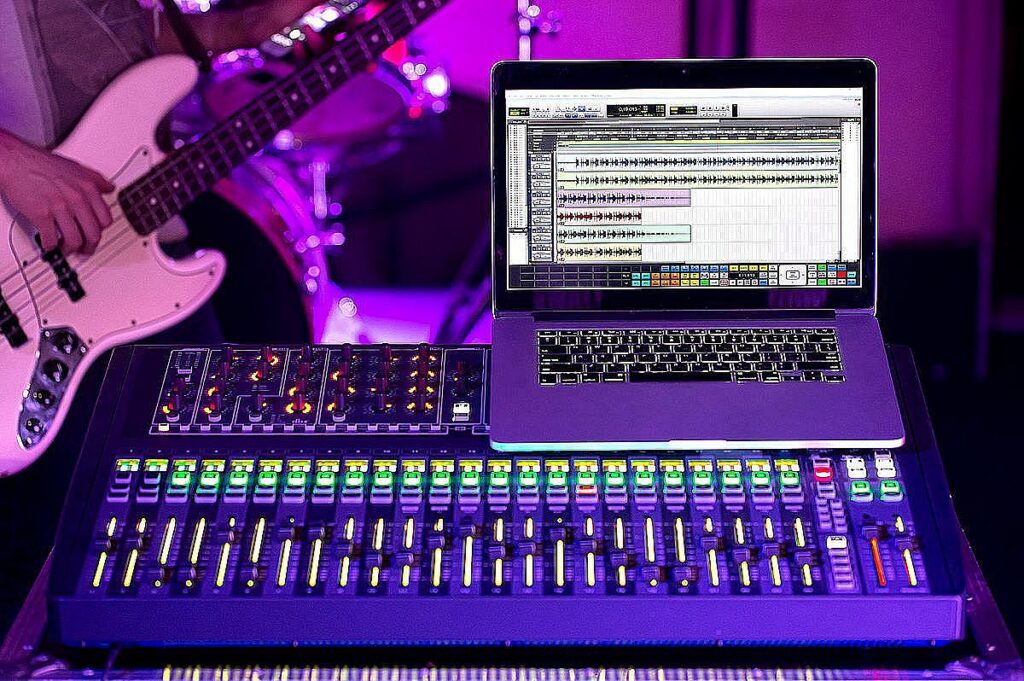 digital-mixer-in-a-recording-studio-with-a-compute